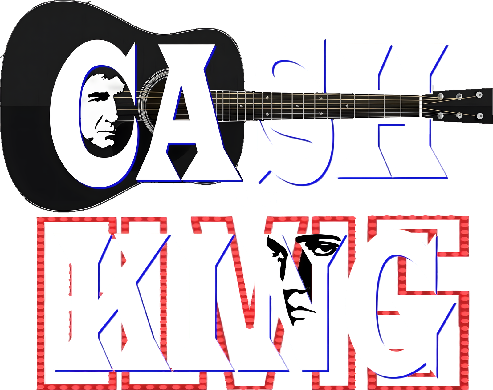 Cash & King. The marquee reads ELVIS.
