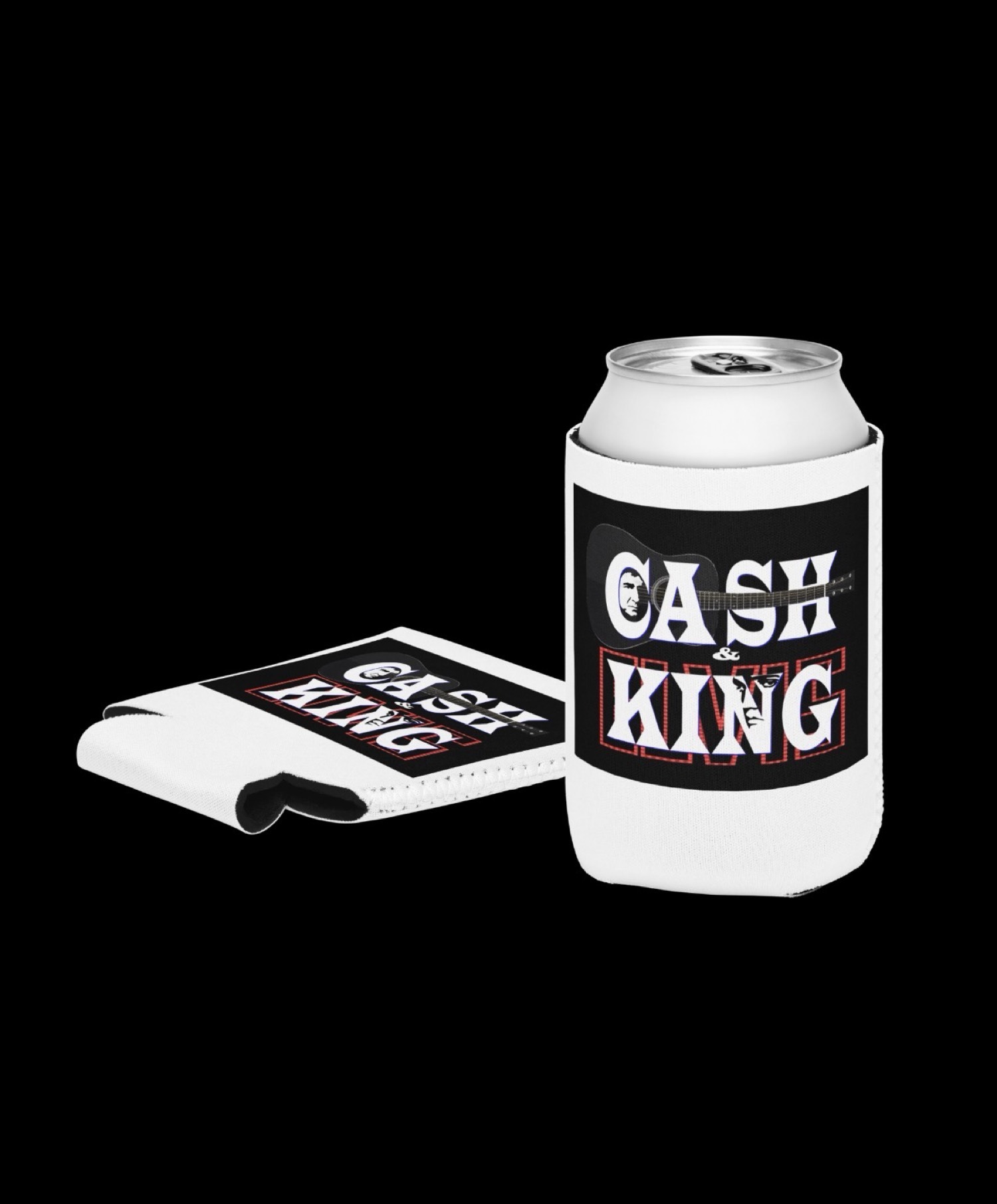 Cash & King Drink Sleeve, front